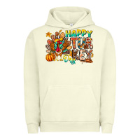 Pigment Pistachio Happy Turkey Day Urban Hoodie - CowhideDigitalArt
