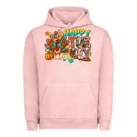 Pigment Salmon Happy Turkey Day Urban Hoodie - CowhideDigitalArt