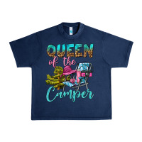 Navy Queen Of The Camper Urban Heavy Tee - BundleAndBundleShop