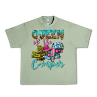 Oil Green Queen Of The Camper Urban Heavy Tee - BundleAndBundleShop