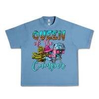Pebble Blue Queen Of The Camper Urban Heavy Tee - BundleAndBundleShop