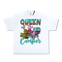 White Queen Of The Camper Urban Heavy Tee - BundleAndBundleShop