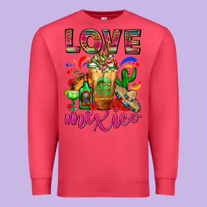 Love Mexico Cold Drink Frappe Premium Sweatshirt Designed By Fadigitalartstudio
