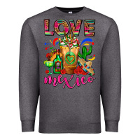 Charcoal Heather Love Mexico Cold Drink Frappe Premium Sweatshirt - FaDigitalArtStudio