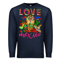 Navy Love Mexico Cold Drink Frappe Premium Sweatshirt - FaDigitalArtStudio