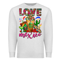 Oatmeal Heather Love Mexico Cold Drink Frappe Premium Sweatshirt - FaDigitalArtStudio