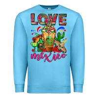 Ocean Blue Love Mexico Cold Drink Frappe Premium Sweatshirt - FaDigitalArtStudio
