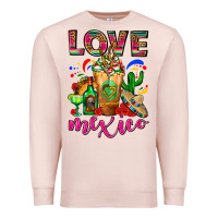 Pale Pink Love Mexico Cold Drink Frappe Premium Sweatshirt - FaDigitalArtStudio