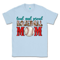 Dusty Blue Loud And Proud Baseball Mom Classic Tee - BundleAndBundleShop