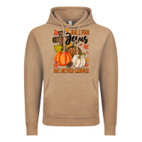 Vintage Coffee fall for jesus he never leaves Vintage Hoodie - MaliasSmallBusiness
