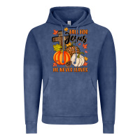 Vintage Denim fall for jesus he never leaves Vintage Hoodie - MaliasSmallBusiness