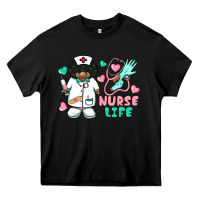Black nurse life afro american nurse Heavy Core Tee - BarkalooDesign