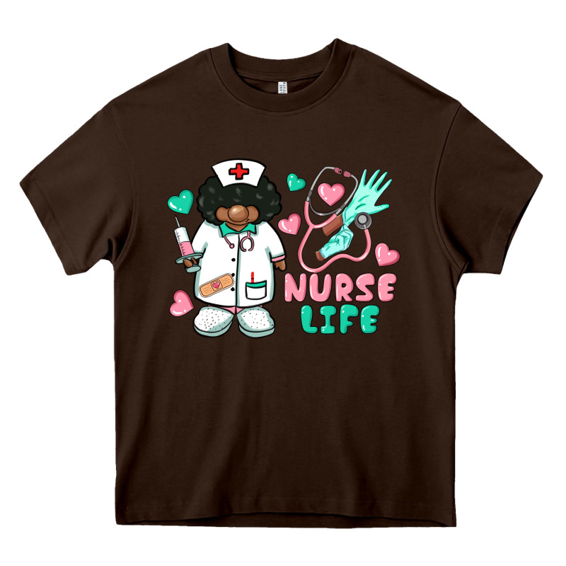 Nurse Life Afro American Nurse Heavy Core Tee by BarkalooDesign | Teevron