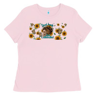 Bubblegum Pink dead inside but caffeinated momlife Ladies Tee - Jasminsmagicworld