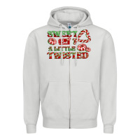 Dove Grey sweet but a little twisted Zipper Hoodie - CowGirlArtShop