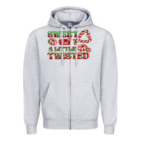 Heather Grey sweet but a little twisted Zipper Hoodie - CowGirlArtShop