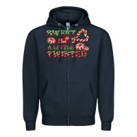 Navy sweet but a little twisted Zipper Hoodie - CowGirlArtShop