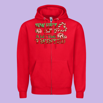 Sweet But A Little Twisted Zipper Hoodie Designed By Cowgirlartshop