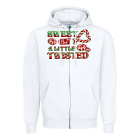 White sweet but a little twisted Zipper Hoodie - CowGirlArtShop