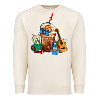 Sandshell Camping Frappe Coffee Premium Sweatshirt - FaDigitalArtStudio