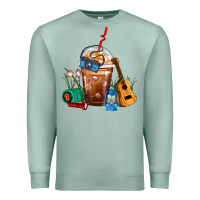 Seafoam Camping Frappe Coffee Premium Sweatshirt - FaDigitalArtStudio