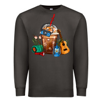 Smoke Camping Frappe Coffee Premium Sweatshirt - FaDigitalArtStudio
