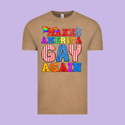 Make America Gay Again Vintage Tee Designed By Bundleandbundleshop