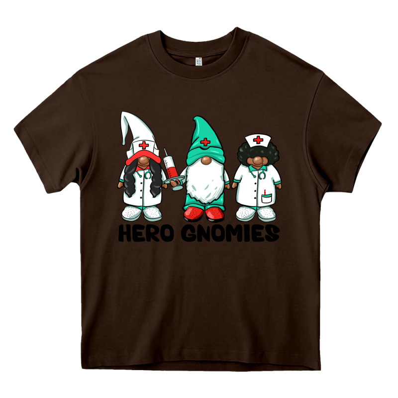Hero Gnomies African American Nurse Gnomies Medical Gnomies Heavy Core Tee by BarkalooDesign | Teevron