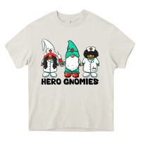 Cream hero gnomies african american nurse gnomies medical gnomies Heavy Core Tee - BarkalooDesign