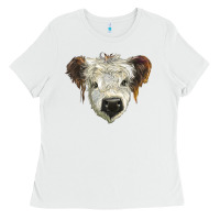 White white calf scottish Ladies Tee - BarkalooDesign