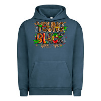 Pigment Midnight Navy young black free ish Urban Hoodie - CowhideDigitalArt