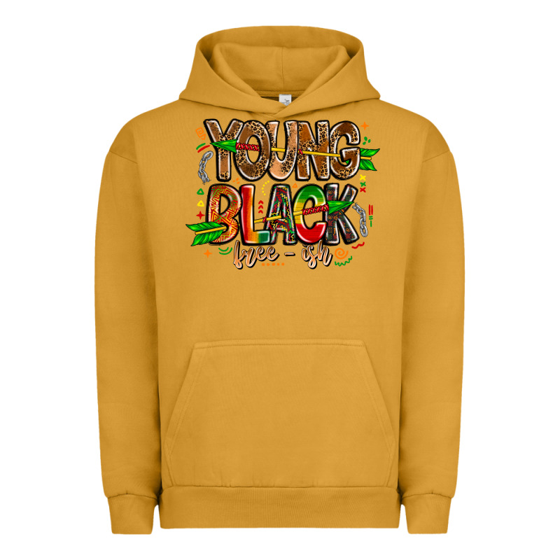 Young Black Free Ish Urban Hoodie by CowhideDigitalArt | Teevron
