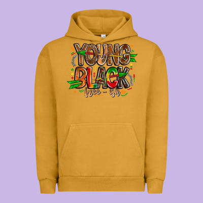 Young Black Free Ish Urban Hoodie Designed By Cowhidedigitalart