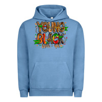 Pigment Pebble Blue young black free ish Urban Hoodie - CowhideDigitalArt