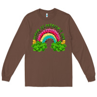 Chestnut happy st patricks day rainbow and shamrock Long Sleeve Tee - RanaPortraitStore