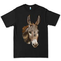 Black Andalusian Donkey Face Premium Tee - LillyAllenDesigns