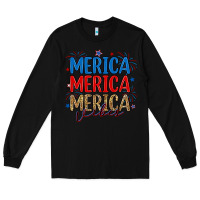 Black merica merica merica vibes Long Sleeve Tee - RanaPortraitStore