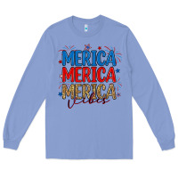 Colony Blue merica merica merica vibes Long Sleeve Tee - RanaPortraitStore