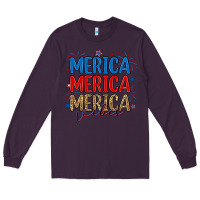 Plum merica merica merica vibes Long Sleeve Tee - RanaPortraitStore