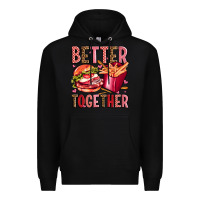 Black hamburger potatoes better together olivia Premium Hoodie - OliviaCreatesArt