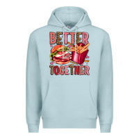Blue Mist hamburger potatoes better together olivia Premium Hoodie - OliviaCreatesArt