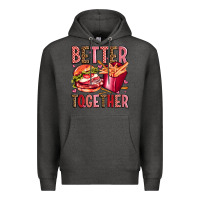 Charcoal Heather hamburger potatoes better together olivia Premium Hoodie - OliviaCreatesArt