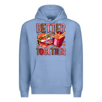 Colony Blue hamburger potatoes better together olivia Premium Hoodie - OliviaCreatesArt