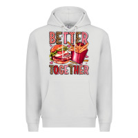 Dove Grey hamburger potatoes better together olivia Premium Hoodie - OliviaCreatesArt