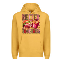 Mustard hamburger potatoes better together olivia Premium Hoodie - OliviaCreatesArt