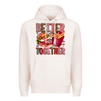 Pale Pink hamburger potatoes better together olivia Premium Hoodie - OliviaCreatesArt