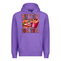 Purple hamburger potatoes better together olivia Premium Hoodie - OliviaCreatesArt
