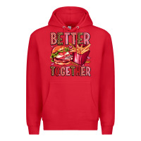 Red hamburger potatoes better together olivia Premium Hoodie - OliviaCreatesArt