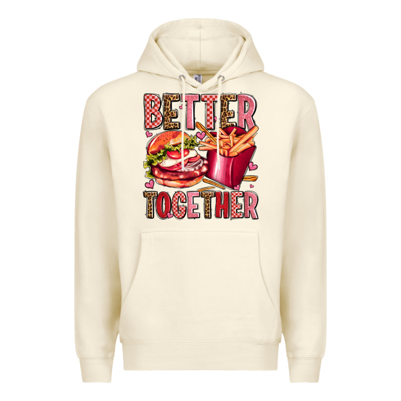 Hamburger Potatoes Better Together Olivia Premium Hoodie by OliviaCreatesArt | Teevron