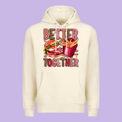 Hamburger Potatoes Better Together Olivia Premium Hoodie Designed By Oliviacreatesart